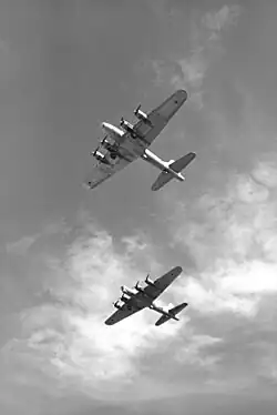 Two Israeli B-17 Flying Fortress of 69 Squadron "Hammers" – in 1953, no longer at Ramat David
