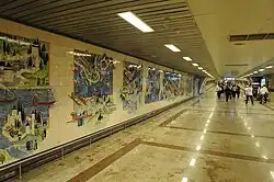 Taksim metro station tiles