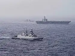 Carlo Margottini with USS&nbsp;Dwight D. Eisenhower on 16 June 2016.