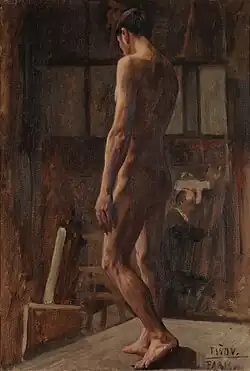Muški akt (Man act), Ivan Tišov, 1913