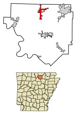 Location of Oxford in Izard County, Arkansas