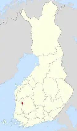 Location of Jämijärvi in Finland
