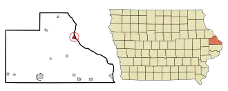 Location of Bellevue, Iowa