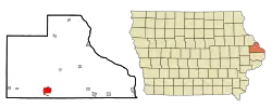 Location of Maquoketa, Iowa