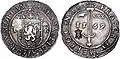 Silver ryal of James VI of Scotland, with thistle countermark to mark the recoinage of 1577