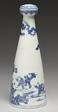 Sake bottle ("Tokkuri") with Boys Chasing Butterflies (seven in total),[14] 1830–1860