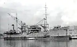 Notoro as seaplane tender on 28 May 1943 at Seletar