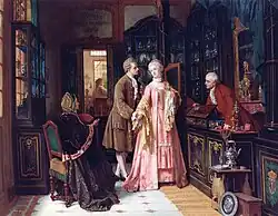 Jean Carolus, Choosing the Ring, oil on canvas, 83 x 106.5&nbsp;cm