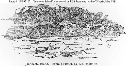 1881 drawing of Jeannette Island