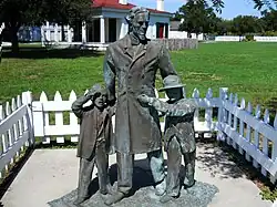 Sculpture of Jefferson Davis & sons at Beauvoir (Biloxi, Mississippi)