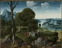 Landscape with Saint John the Baptist Preaching, Joachim Patinier, c. 1515