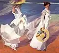 Walk on the Beach by Joaquín Sorolla