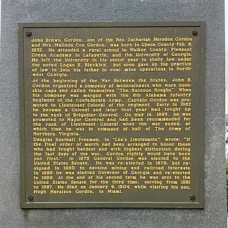 Informational plaque