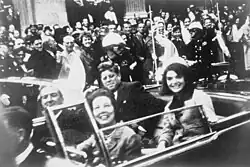 Image 18President John F. Kennedy in the presidential limousine, minutes before his assassination (from History of Texas)
