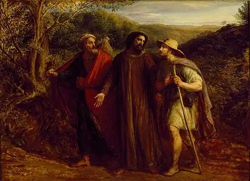Christ's Appearance to the two Disciples Journeying to Emmaus by John Linnell