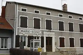 The town hall and school in Jonville-en-Woëvre