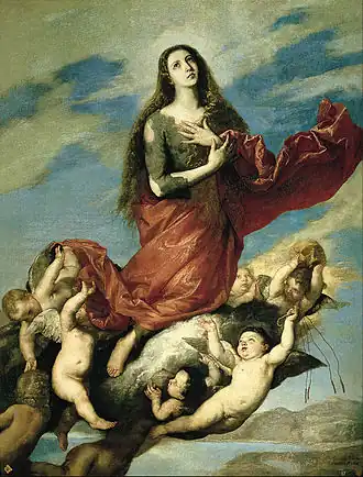 Assumption of Mary Magdalen, 1636, 256 x 193 cm., Real Academia de Bellas Artes de San Fernando