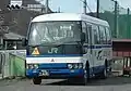 School bus operated by JR Bus Kantō, for Nishi Elementary School and Nishi Junior High School, Tsumagoi, Gunma.