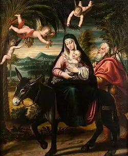 Flight into Egypt; 127 × 107&nbsp;cm, 1600–27, private collection.