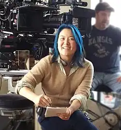 Jude Weng on the set of Fresh Off the Boat, November 2016