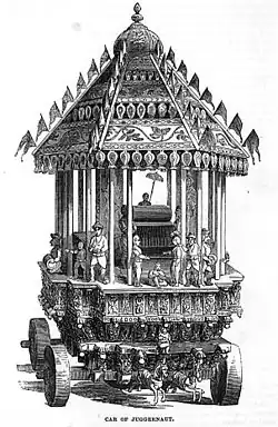 The Car of Juggernaut, as depicted in the 1851 Illustrated London Reading Book