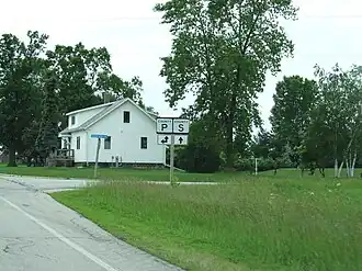 Sign for the junction of county trunks P and S