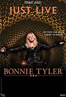 Vertical image featuring an image of Bonnie Tyler.