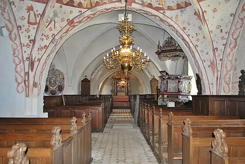 View of the interior towards the east