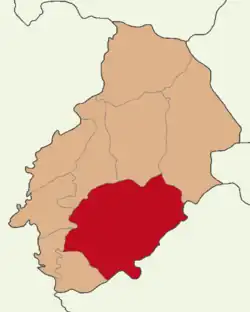 Map showing Keskin District in Kırıkkale Province