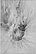 Satellite image of Mount St. Helens crater (July 22, 1982)