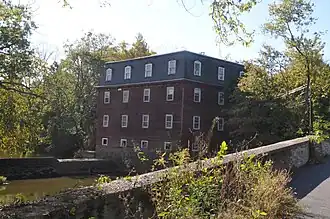 The Kingston Mill (1888), built to replace one built in 1755, from the Kingston Bridge