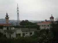 Kaferkahel's Mosque (left) and Church (right)