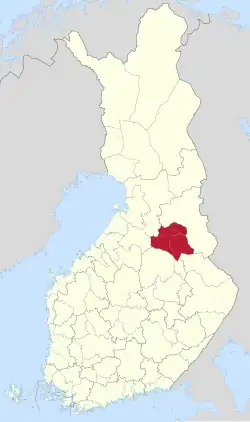 Location of Kajaani sub-region
