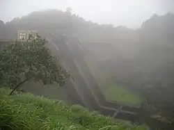 Kakkayam Dam in rainforest fog