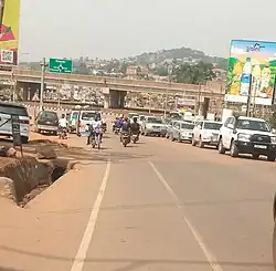 Kampala- Entebbe Express high way approaching Kajjansi from Lweza