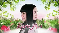 An image of Barbie Forteza and Mika dela Cruz, sharing the same head. Flowers and leaves are seen in the image. The series title is displayed on the lower center of the image.