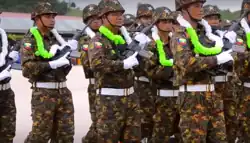 Karen BGF members marching