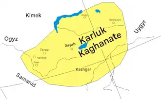 Location of Karluk Yabghu State
