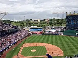 Royals home game vs. Giants on August 10, 2014. Two months later the Giants would be their World&nbsp;Series opponent.
