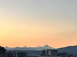 Mount Kazbegi as Viewed from Tbilisi during Sunset