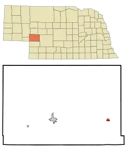 Location of Paxton, Nebraska