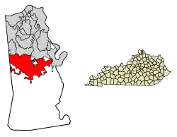 Location in Kenton County, Kentucky