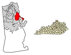 Location in Kenton County, Kentucky
