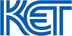 The letters "KET" in blue in a stylized, inline sans serif.
