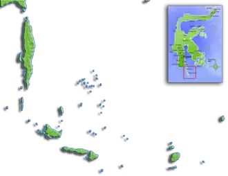 Map showing the location of Taka Bonerate National Park