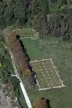 Basilica II (top) and the Horreum (bottom)