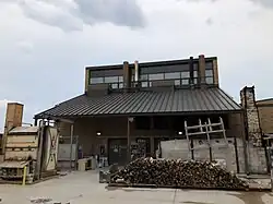 A kiln yard with multiple kilns