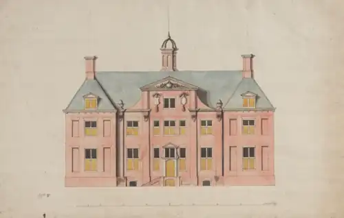 Design for the front of the Prinzenhof palace. Drawing by Daniel Wolf von Dopf (1671)