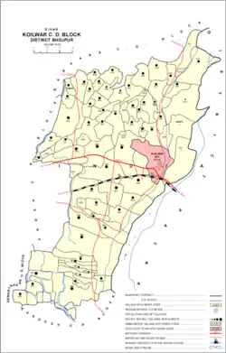 Map of Koilwar block