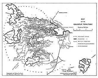 Kolhapur State Map, 1912